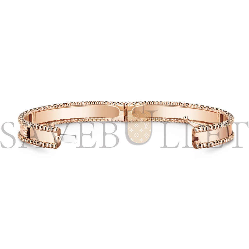 VAN CLEEF ARPELS PERLÉE SIGNATURE BRACELET, MEDIUM MODEL - ROSE GOLD  VCARP3K700